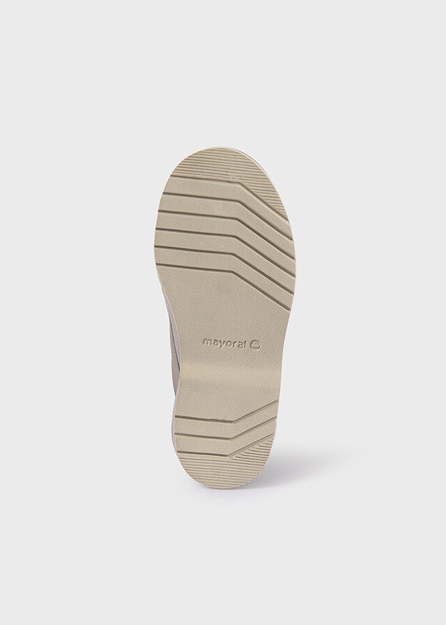 Sapatos oxford pele/tecido