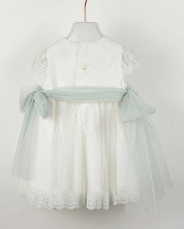 VESTIDO BEBÊ EM TULE E RENDA