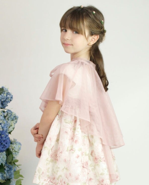 CAPA INFANTIL EM TULE ROSA