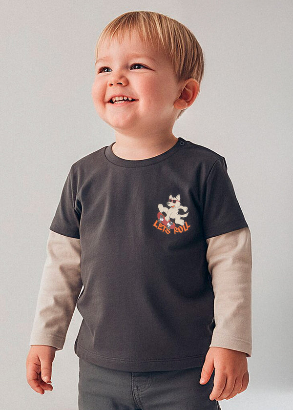 Camisola dupla manga bebé