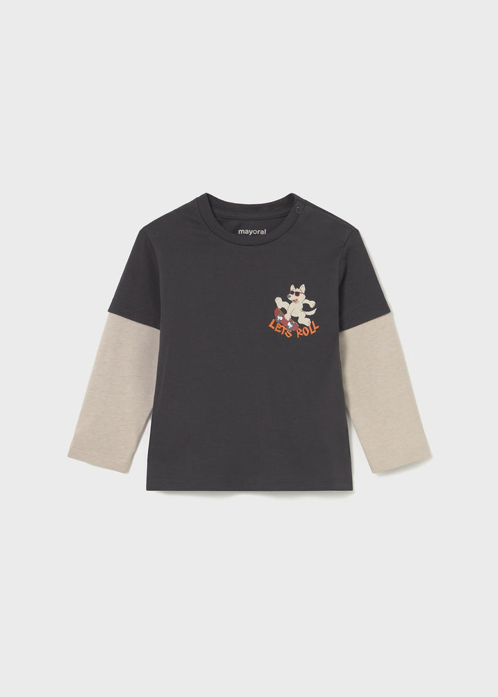 Camisola dupla manga bebé