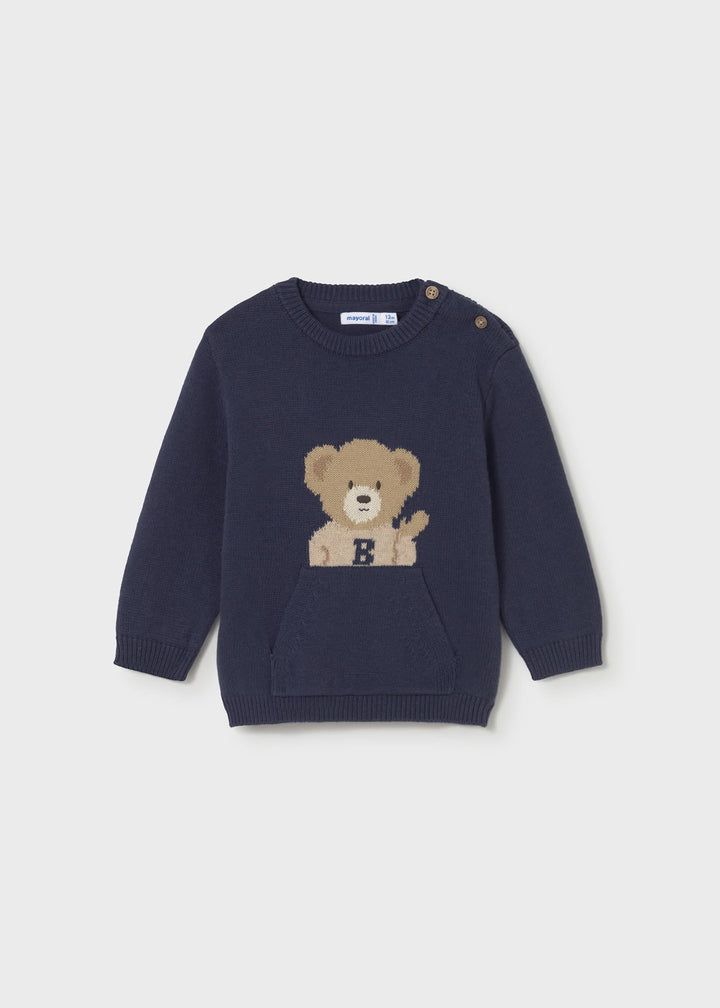 Camisola urso bolso bebé