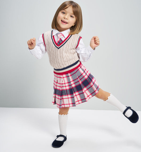 Girls` outfit with tie