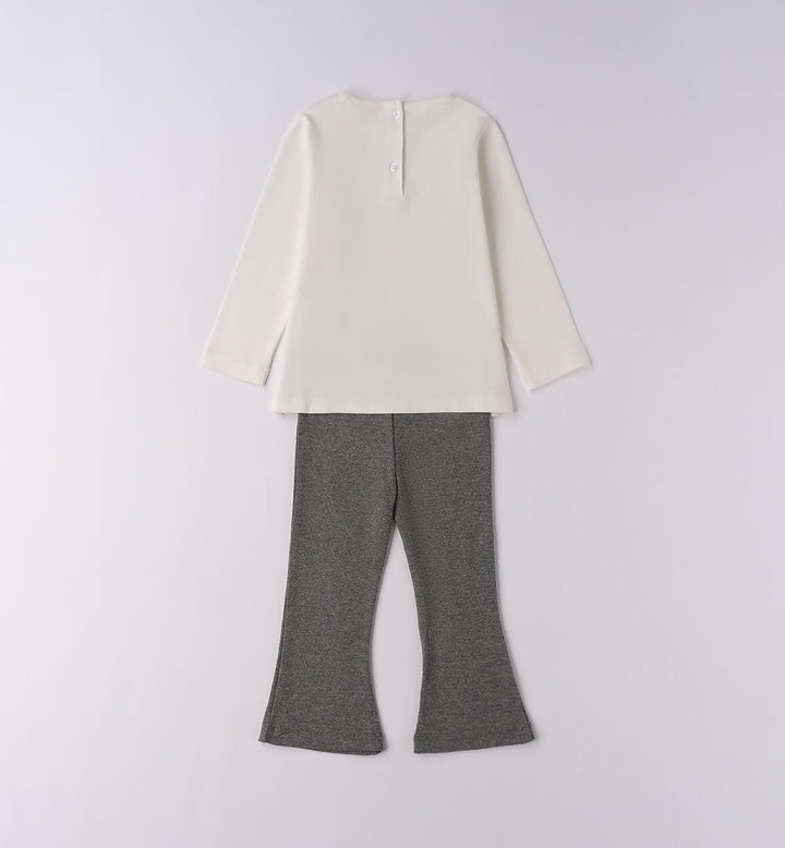 Girls` leggings and jumper outfit