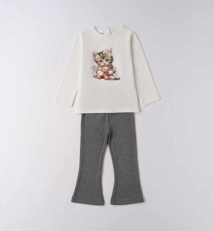 Girls` leggings and jumper outfit