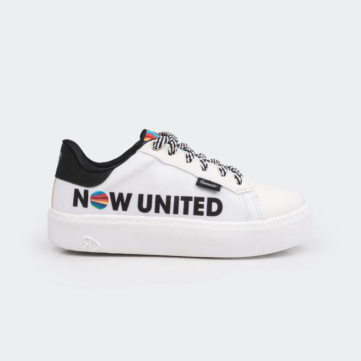 Sapatilha Now United By Tweenie Feminino #Play Cadarço Listrado Branco