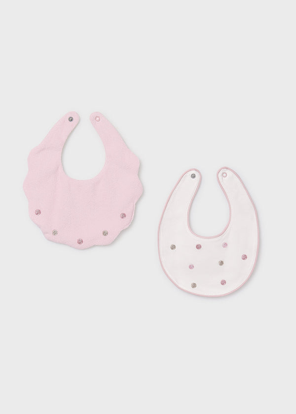 Pack 2 babetes bordados impermeáveis bebé