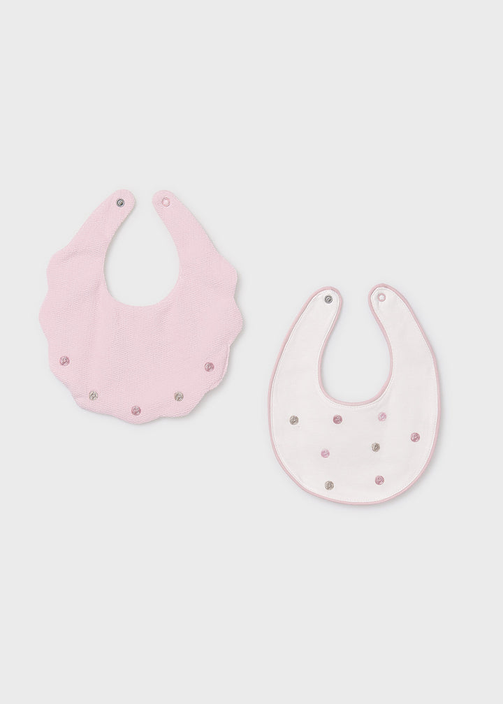 Pack 2 babetes bordados impermeáveis bebé