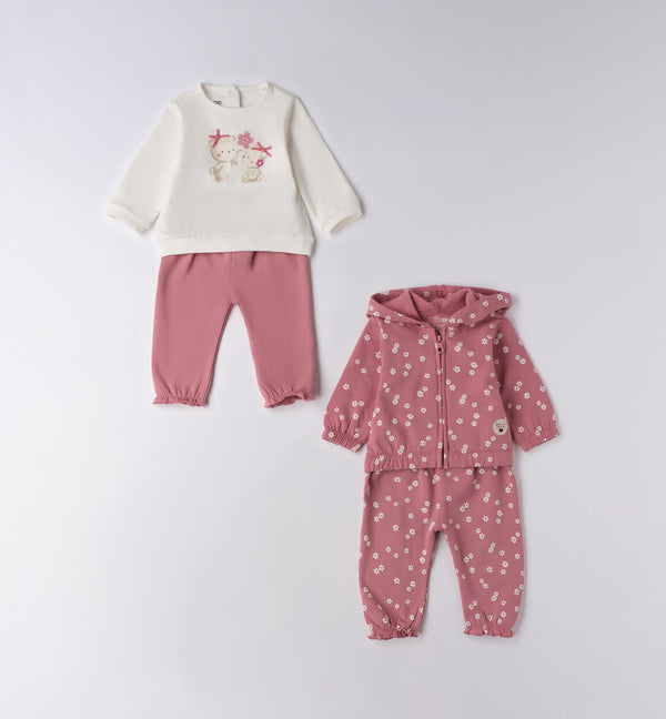 Newborn girl tracksuit set