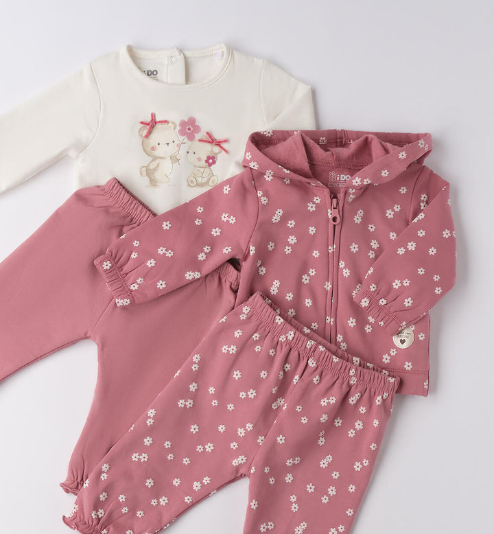 Newborn girl tracksuit set