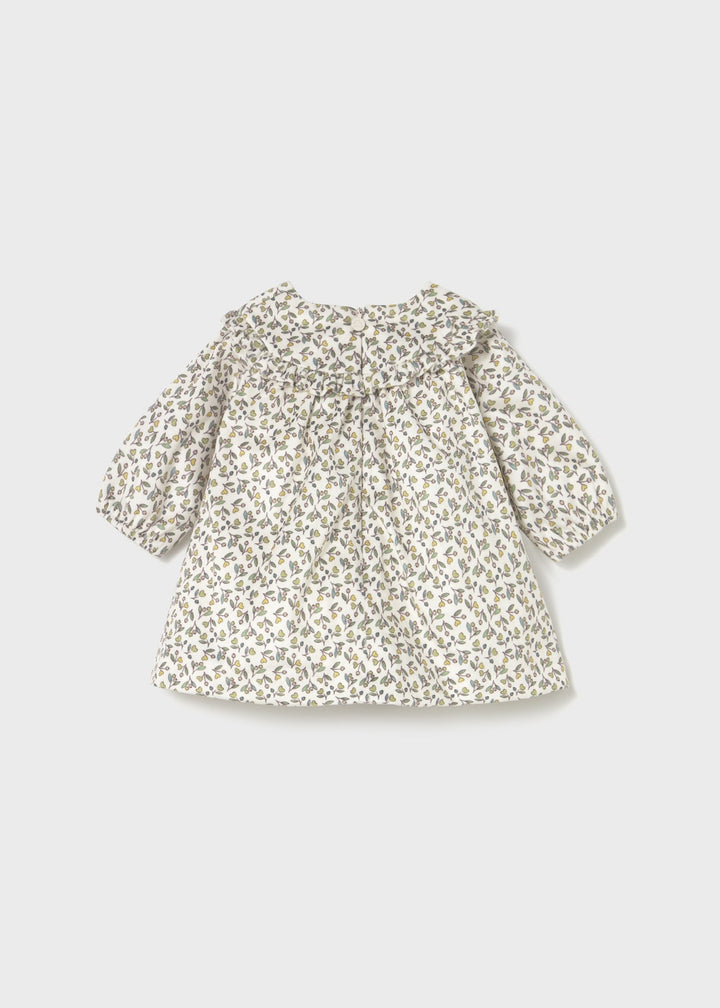Vestido aveludado estampado recém nascida