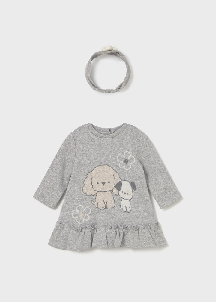 Vestido com fita recém nascida
