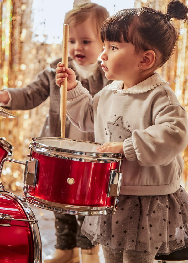 Vestido combinado tule estrela bebé