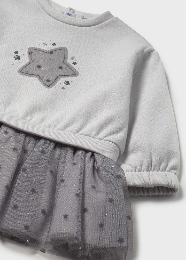 Vestido combinado tule estrela bebé